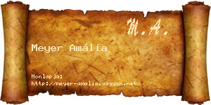 Meyer Amália névjegykártya